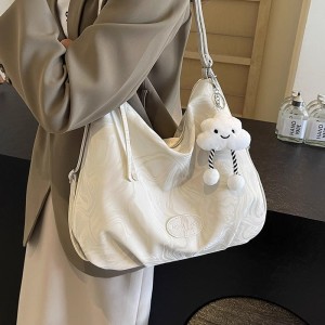 Simple and versatile large capacity tote bag for women 2025 summer Korean style fashionable and versatile shoulder bag high-end underarm bag
