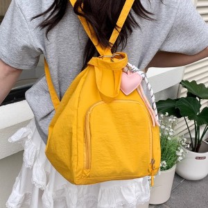 Simple casual backpack for students in class, women's 2025 summer new large-capacity messenger commuter tote bag