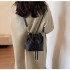 Fashionable all-match bag for women 2025 new crocodile pattern woven bucket bag high-quality texture commuter shoulder bag